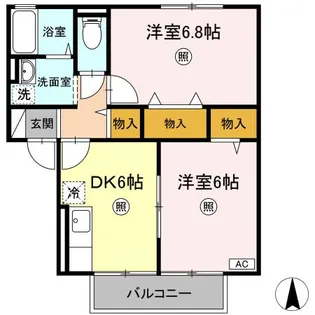 パディーコート A棟・B棟【1階】の間取り