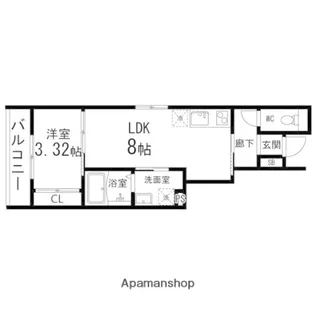 ペアレシア泉ヶ丘Ⅶ【103号室】の間取り