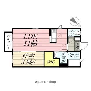 メゾンアルファ葉山【1階】の間取り