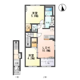 VIENTO(ヴィエント)【2階】の間取り