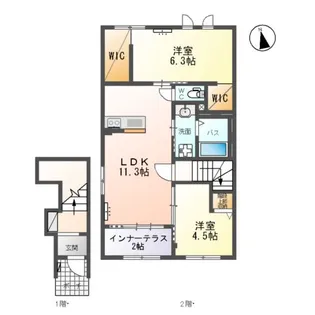 SOLEIL(ソレイユ)【2階】の間取り