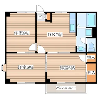パラメーゾンA【1階】の間取り