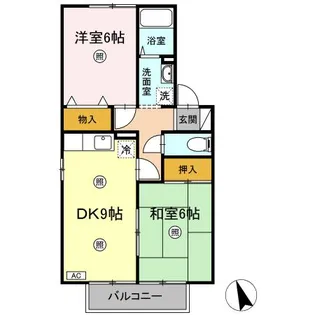 ツインコート A・B【1階】の間取り