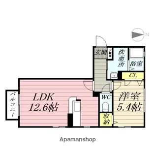 ラフィーネ市名坂【2階】の間取り