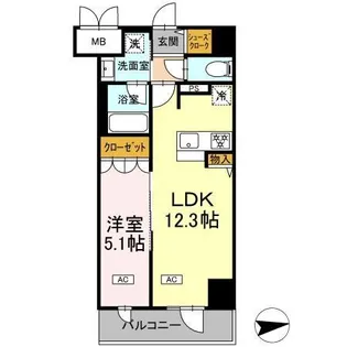 仮)DーRООM二十人町【12階】の間取り