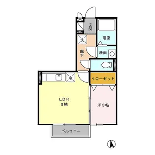 ドリームヒルズ B【203号室】の間取り