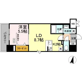 BULL HOUSE【5階】の間取り