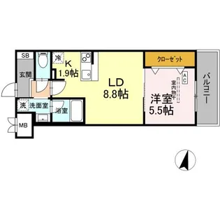 BULL HOUSE【4階】の間取り