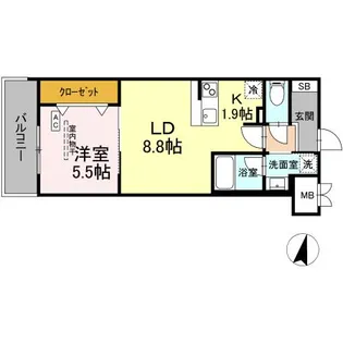 BULL HOUSE【6階】の間取り