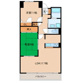 グラスランド21【2階】の間取り