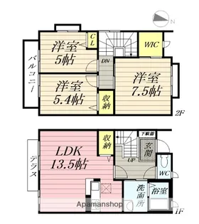 パルモ南光台南【1階】の間取り