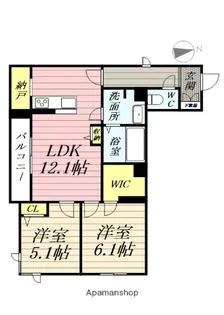 ザ・ガーデンコートハウス別館【3階】の間取り