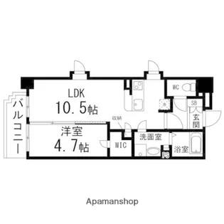 CAMELLIAガーデン八幡【4階】の間取り