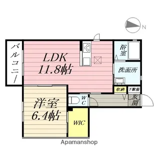 シャーメゾン南光台【1階】の間取り