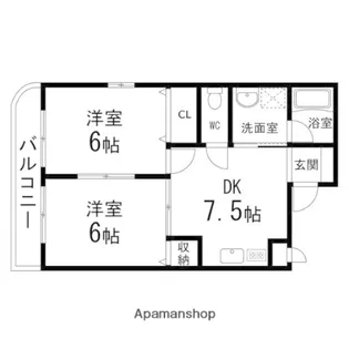 ハピネスⅡ【301号室】の間取り