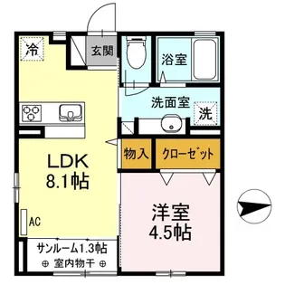 ティエドール A【2階】の間取り