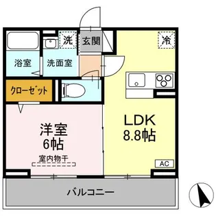 プレドフルールV【2階】の間取り