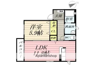 シャーメゾンSK【2階】の間取り