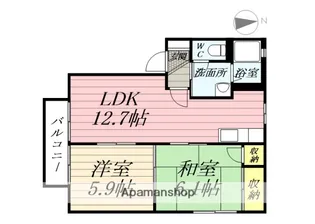 プライムコートB【2階】の間取り