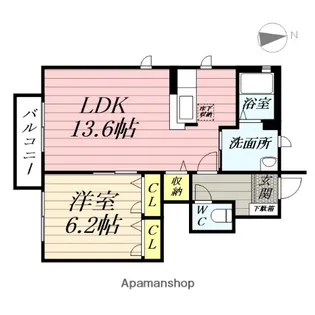 サニーサイドテラス将監【1階】の間取り