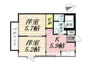 アムールコート【2階】の間取り