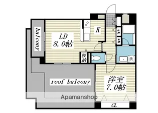 ヴィアーレ広瀬【8階】の間取り