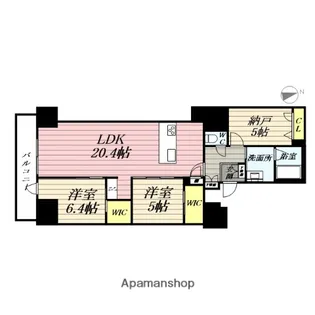 ナナアーク荒町【6階】の間取り