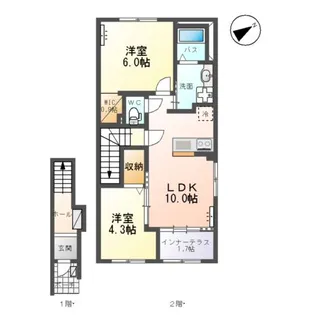 ルミエールⅠ【207号室】の間取り