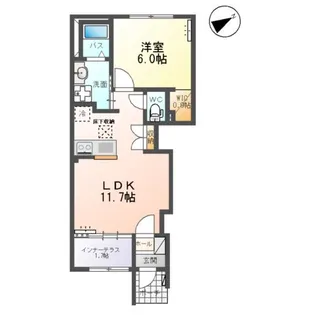 ルミエールⅠ【106号室】の間取り
