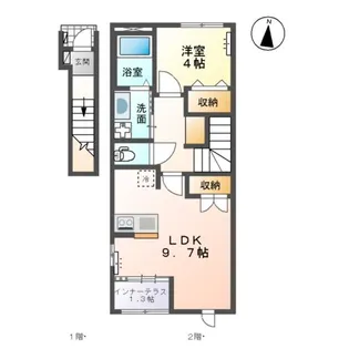 ティーフォレストII【2階】の間取り