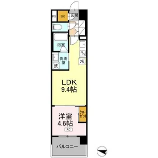 ロイヤルパークス仙台青葉通【12階】の間取り