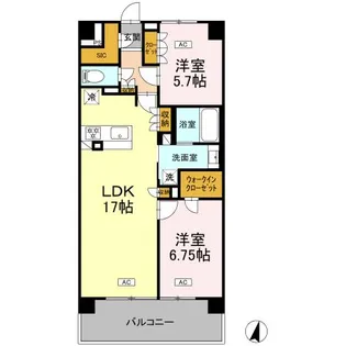 ロイヤルパークス仙台青葉通【4階】の間取り