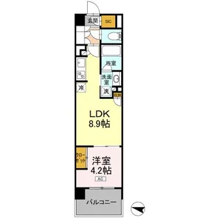 ロイヤルパークス仙台青葉通【9階】の間取り