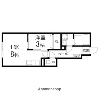 INVITATION LILY【103号室】の間取り