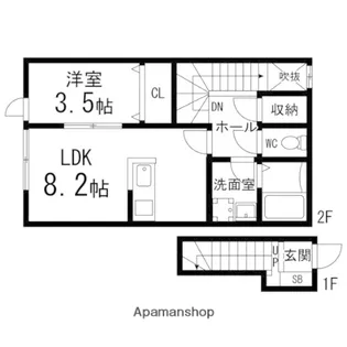 INVITATION LILY【201号室】の間取り