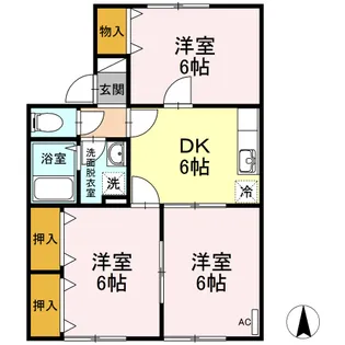 コート・エスプリ E【1階】の間取り