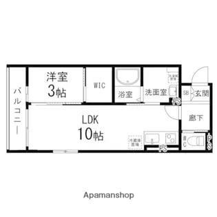 ペアレシア将監【201号室】の間取り