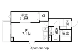 メリディアン泉ケ丘SOLANA【1階】の間取り