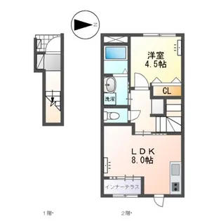 台原2丁目アパート工事【2階】の間取り