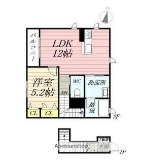 アンビシア柏木【2階】の間取り