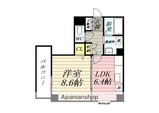 ベルソーレ木ノ下【10階】の間取り