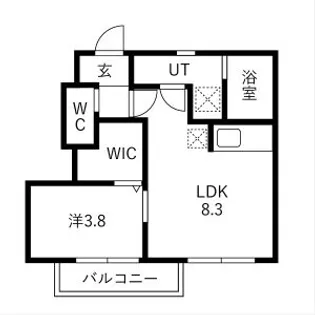 SOLEADO(ソレアード)【107号室】の間取り