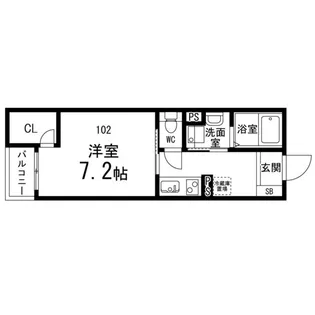 ペアレシア泉ヶ丘Ⅸ【102号室】の間取り