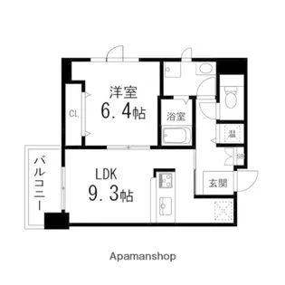 MIGNONNE上杉【0601号室】の間取り