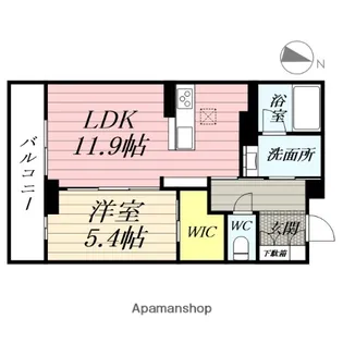 グローレン柏木【1階】の間取り