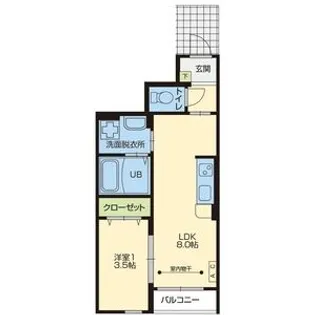 ビネガーゴールド【105号室】の間取り