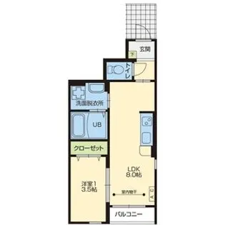 ビネガーゴールド【111号室】の間取り