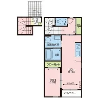 ビネガーゴールド【206号室】の間取り