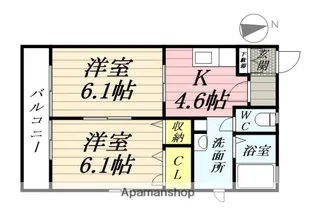 ポルト・ノワールⅡ【2階】の間取り