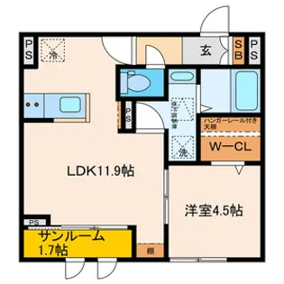 パセオプラシード連坊【1階】の間取り